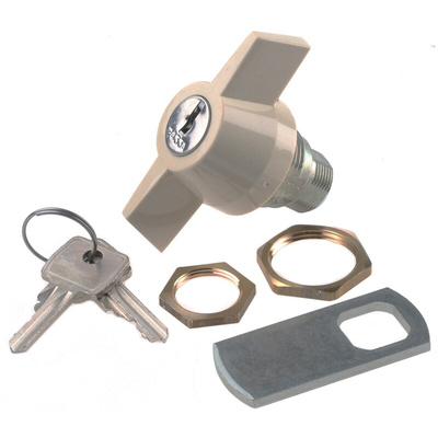 Euro-Locks a Lowe & Fletcher group Company Camlock, 13.2mm Panel-to-Tongue, 22.3 x 19.2mm Cutout, Key Unlock