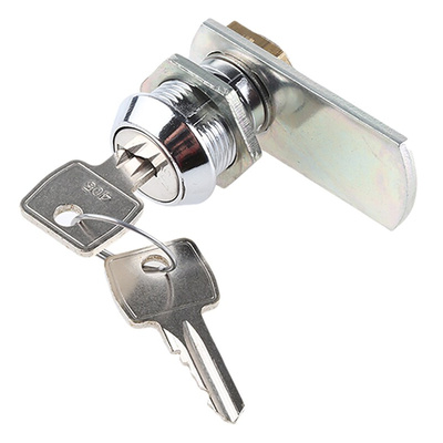 Euro-Locks a Lowe & Fletcher group Company Camlock, 19mm Panel-to-Tongue, 20.1 x 17.6mm Cutout, Key Unlock