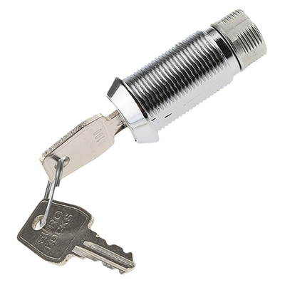 Euro-Locks a Lowe & Fletcher group Company Camlock, 32.7mm Panel-to-Tongue, 20.1 x 17.6mm Cutout, Key Unlock