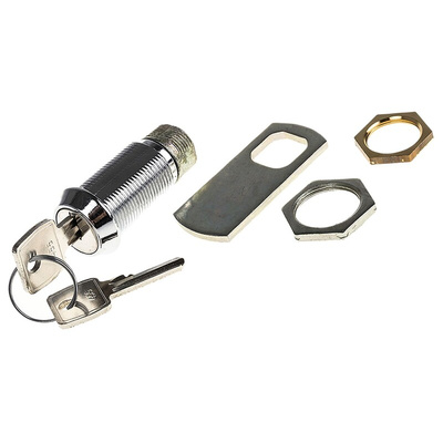 Euro-Locks a Lowe & Fletcher group Company Camlock, 32.7mm Panel-to-Tongue, 20.1 x 17.6mm Cutout, Key Unlock