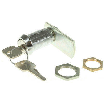 Euro-Locks a Lowe & Fletcher group Company Camlock, 32.7mm Panel-to-Tongue, 20.1 x 17.6mm Cutout, Key Unlock