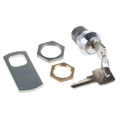Euro-Locks a Lowe & Fletcher group Company Camlock, 13mm Panel-to-Tongue, 20.1 x 17.6mm Cutout, Key Unlock
