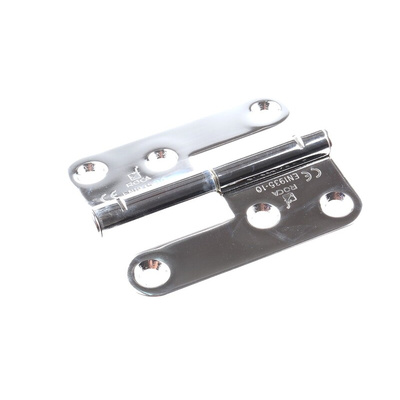 ROCA Stainless Steel Flag Hinge with a Lift-off Pin, Screw Fixing, 98mm x 82mm x 2.5mm