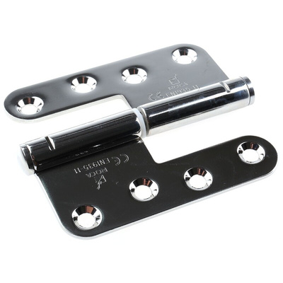 ROCA Stainless Steel Flag Hinge with a Lift-off Pin, Screw Fixing, 110mm x 98mm x 3mm