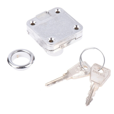 Euro-Locks a Lowe & Fletcher group Company Slam Lock, 21.1mm Panel-to-Tongue, 16.5mm Cutout, Key Unlock