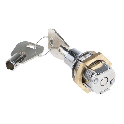 Euro-Locks a Lowe & Fletcher group Company Tumbler Lock, 22.5mm Panel-to-Tongue, 24.2 x 20mm Cutout, Key Unlock