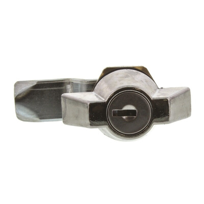 Euro-Locks a Lowe & Fletcher group Company Camlock, 16.1mm Panel-to-Tongue, 20.1 x 22.5mm Cutout, Key Unlock