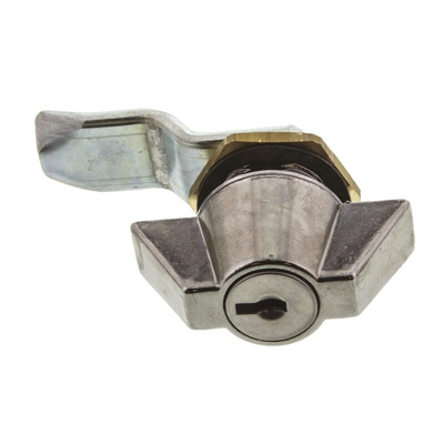 Euro-Locks a Lowe & Fletcher group Company Camlock, 16.1mm Panel-to-Tongue, 20.1 x 22.5mm Cutout, Key Unlock