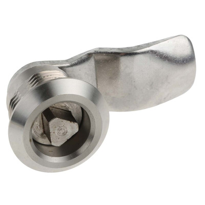 Steinbach & Vollman Stainless Steel Triangular Lock, 18mm Panel-to-Tongue, 20.2 x 22.2mm Cutout, Key Unlock