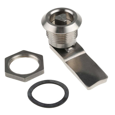 Steinbach & Vollman Stainless Steel Triangular Lock, 20mm Panel-to-Tongue, 20.2 x 22.2mm Cutout, Key Unlock