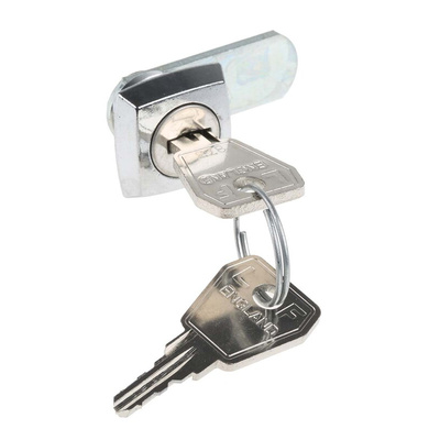 Euro-Locks a Lowe & Fletcher group Company Camlock, 8mm Panel-to-Tongue, 16.1 x 13.1mm Cutout, Key Unlock