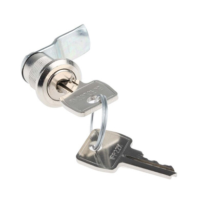 Euro-Locks a Lowe & Fletcher group Company Camlock, 15.5mm Panel-to-Tongue, 16.3 x 14.1mm Cutout, Key Unlock