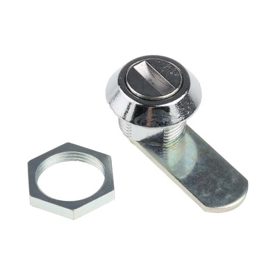Euro-Locks a Lowe & Fletcher group Company Camlock, 9.5mm Panel-to-Tongue, 16.1 x 13.1mm Cutout, Coin/Screwdriver Unlock