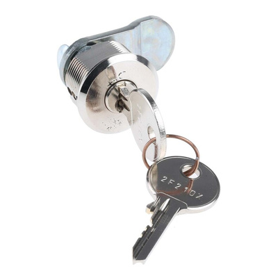 Steinbach & Vollman Brass Cylinder Lock, 20mm Panel-to-Tongue, 18.2 x 22.2mm Cutout, Key Unlock