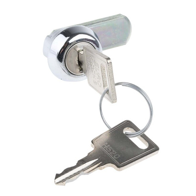 Euro-Locks a Lowe & Fletcher group Company Camlock, 9.5mm Panel-to-Tongue, 20.3 x 17.7mm Cutout, Key Unlock