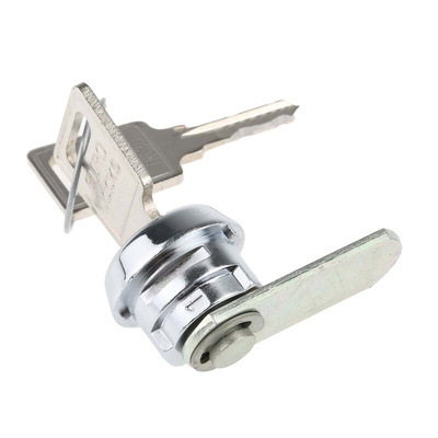 Euro-Locks a Lowe & Fletcher group Company Camlock, 9.5mm Panel-to-Tongue, 20.3 x 17.7mm Cutout, Key Unlock