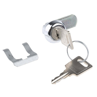 Euro-Locks a Lowe & Fletcher group Company Camlock, 9.5mm Panel-to-Tongue, 20.3 x 17.7mm Cutout, Key Unlock