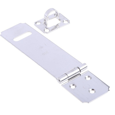 RS PRO Stainless Steel Hasp & Staple, 114 x 36mm