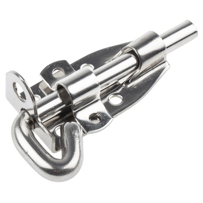 RS PRO Stainless Steel Padlockable Door Bolt, 101mm