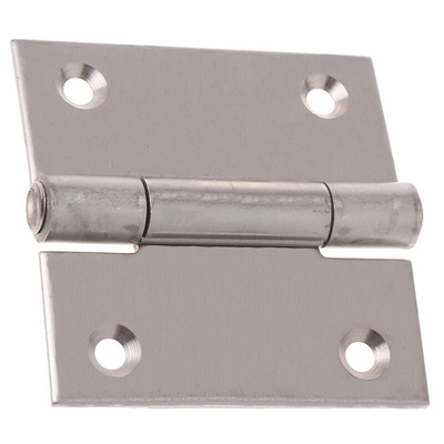Pinet Stainless Steel Butt Hinge, Screw Fixing, 60mm x 60mm x 2mm