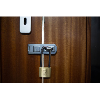 RS PRO Key Weatherproof Brass Padlock, 6mm Shackle, 40mm Body