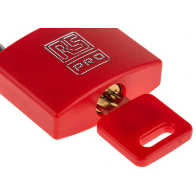 RS PRO Key Weatherproof Brass Padlock, 6mm Shackle, 43mm Body