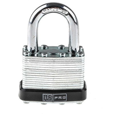 RS PRO Key Weatherproof Steel Padlock, 7mm Shackle, 40mm Body