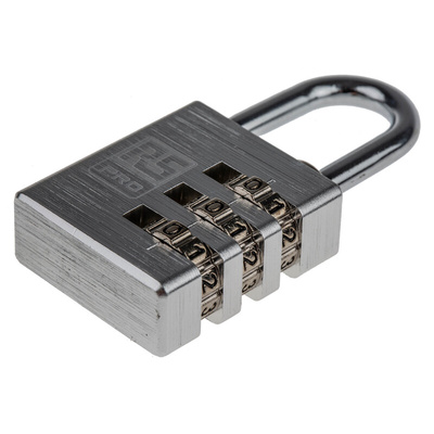 RS PRO Combination Weatherproof Aluminium Combination Padlock, 5mm Shackle, 30mm Body