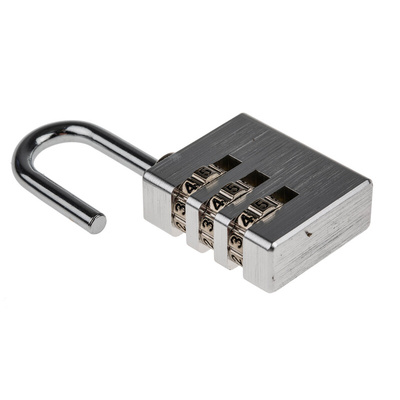 RS PRO Combination Weatherproof Aluminium Combination Padlock, 5mm Shackle, 30mm Body