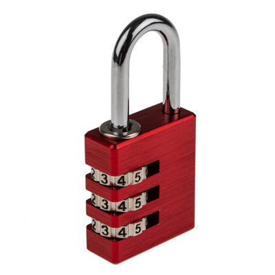 RS PRO Combination Weatherproof Aluminium Combination Padlock, 5mm Shackle, 30mm Body