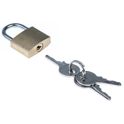RS PRO Key Padlock, Keyed Alike, 3mm Shackle, 20mm Body