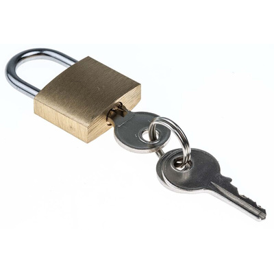 RS PRO Key Padlock, Keyed Alike, 3mm Shackle, 20mm Body