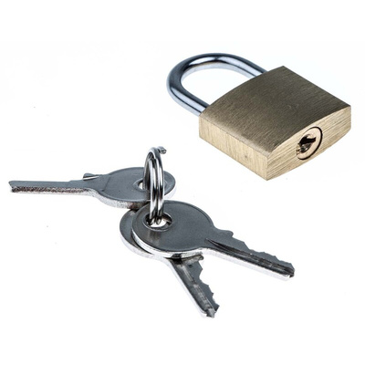 RS PRO Key Padlock, Keyed Alike, 3mm Shackle, 20mm Body