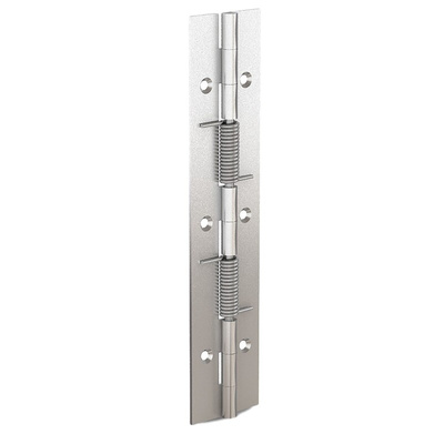 Pinet Stainless Steel Spring Hinge, Screw Fixing, 180mm x 40mm x 1.5mm