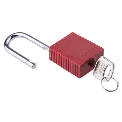 Brady Key Weatherproof Nylon, Steel Security Padlock, 6mm Shackle, 38mm Body