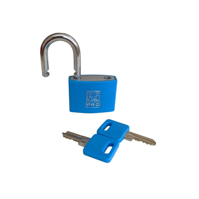 RS PRO Key Aluminium, Steel Padlock, Keyed Alike, 6mm Shackle, 43mm Body