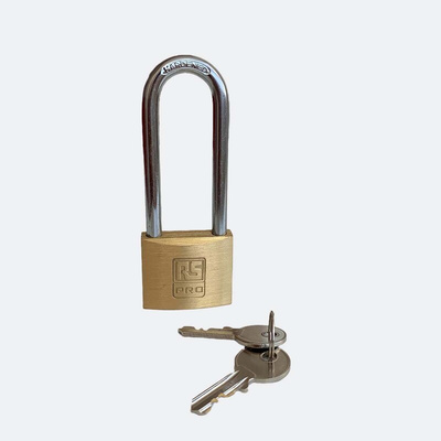 RS PRO Key Brass, Stainless Steel Padlock, Keyed Alike, 6mm Shackle, 40mm Body