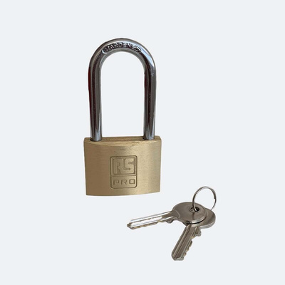 RS PRO Key Brass, Stainless Steel Padlock, Keyed Alike, 7mm Shackle, 50mm Body