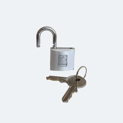 RS PRO Key Aluminium, Stainless Steel Padlock, Keyed Alike, 5mm Shackle, 30mm Body