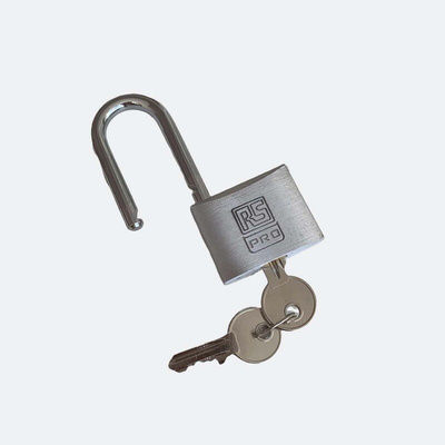 RS PRO Key Aluminium, Stainless Steel Padlock, Keyed Alike, 6mm Shackle, 40mm Body