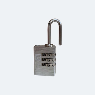 RS PRO Combination Aluminium Combination Padlock, 3mm Shackle, 23mm Body
