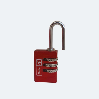 RS PRO Combination Aluminium Combination Padlock, 3mm Shackle, 23mm Body