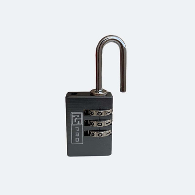 RS PRO Combination Aluminium Combination Padlock, 3mm Shackle, 23mm Body