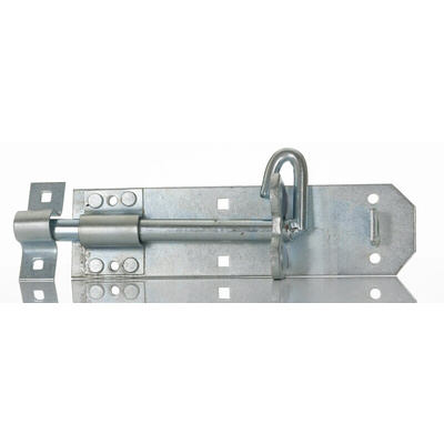 RS PRO Steel Padlockable Zinc Door Bolt