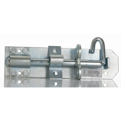 RS PRO Steel Padlockable Zinc Door Bolt