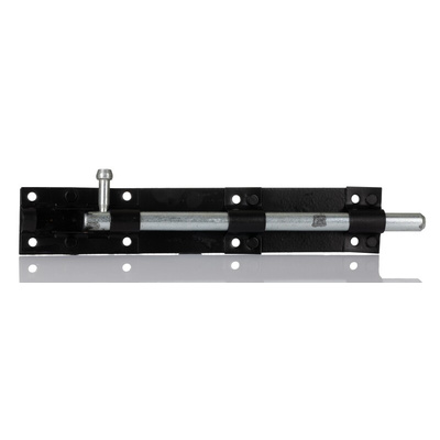 RS PRO Steel Black Powder Coating Door Bolt