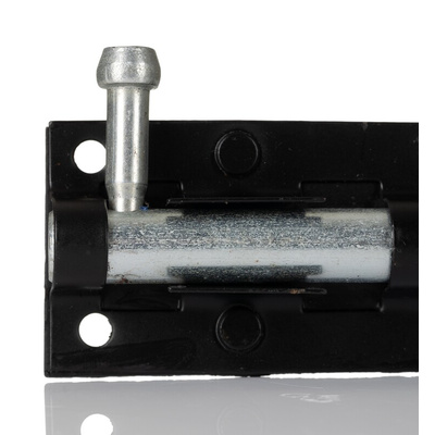 RS PRO Steel Black Powder Coating Door Bolt