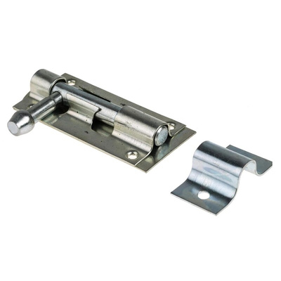 RS PRO Steel Padlockable Zinc Door Bolt, 85mm