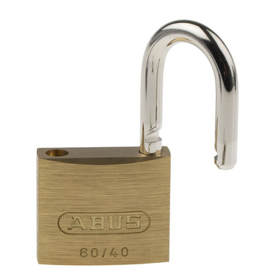 ABUS Key Weatherproof Brass, Steel Padlock, 6mm Shackle, 40mm Body