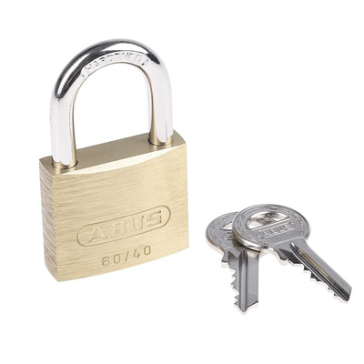 ABUS Key Weatherproof Brass, Steel Padlock, Keyed Alike, 6mm Shackle, 40mm Body